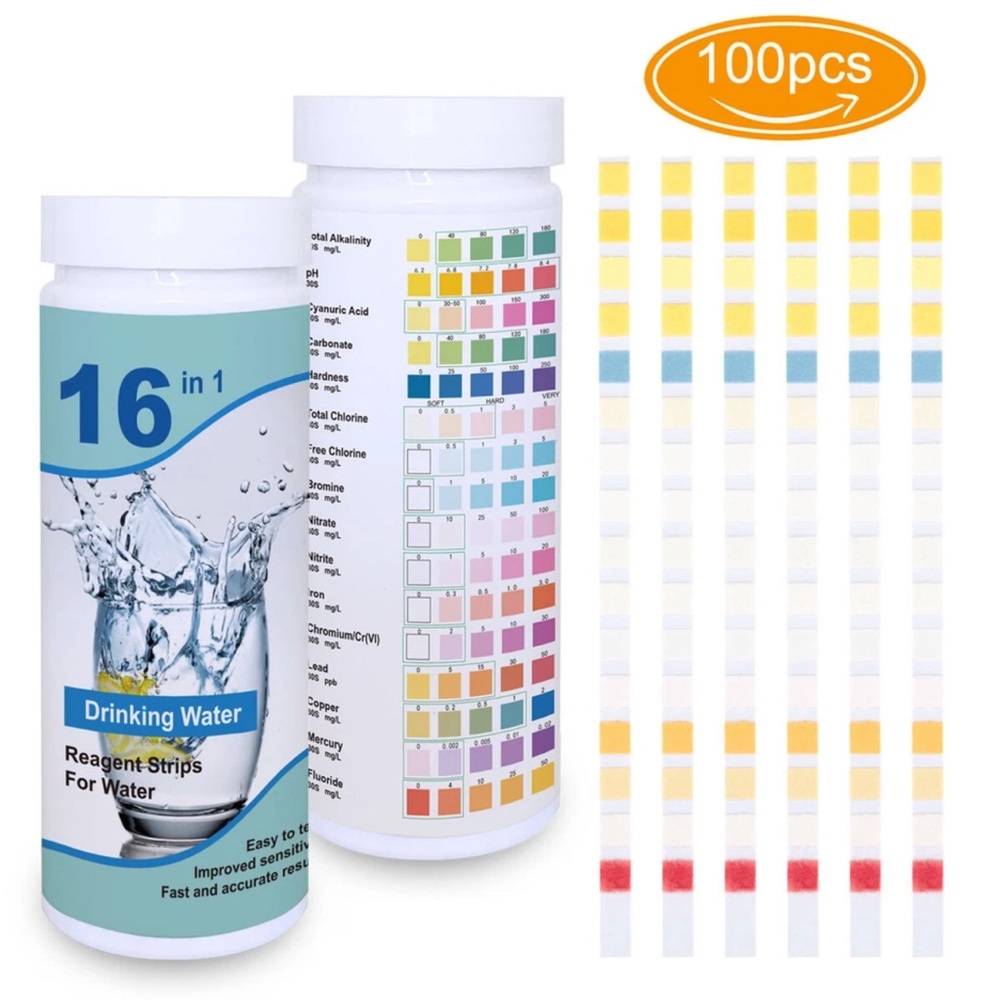 Vansful 16-in-1 Drinking Water Test Strips - 100 Pack